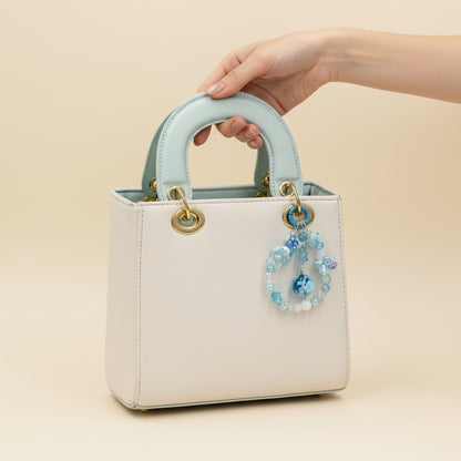 Blue Sky Dream Keychain | Handmade Phone Charm & Bag Accessory | Cute Blue Beaded Keyring | Dreamy Sky Gift for Her | Fairycore Aesthetic