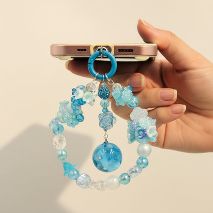 Blue Sky Dream Keychain | Handmade Phone Charm & Bag Accessory | Cute Blue Beaded Keyring | Dreamy Sky Gift for Her | Fairycore Aesthetic