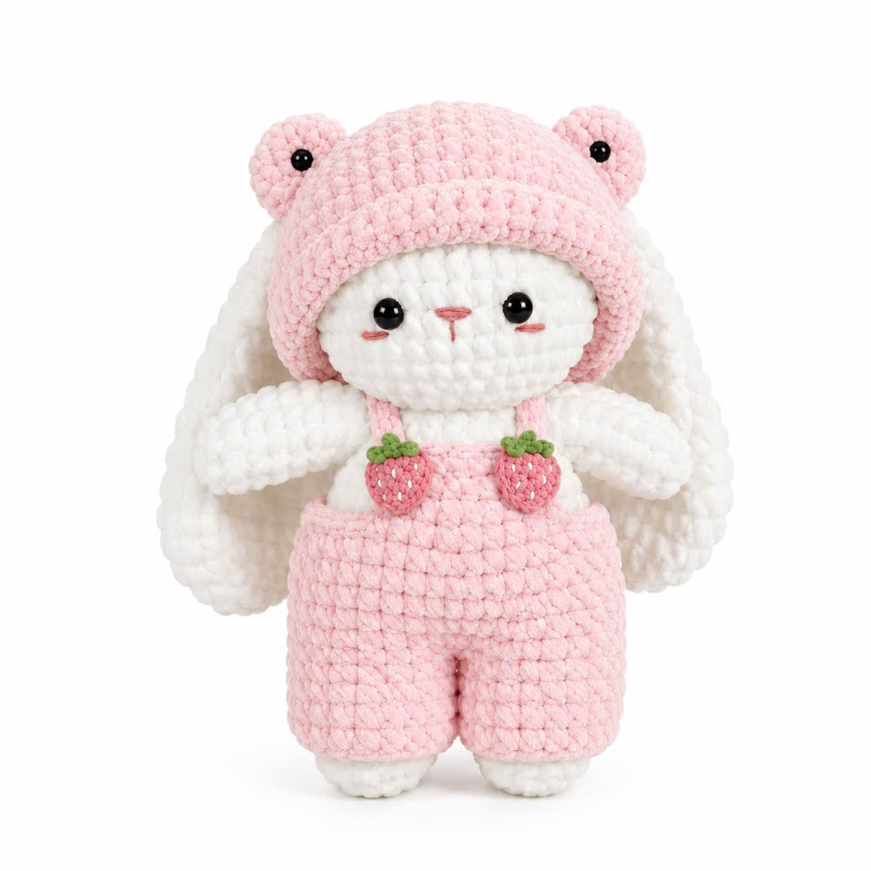 Personalized Crochet Bunny Plush Doll | Custom Name Bunny Stuffed Animal