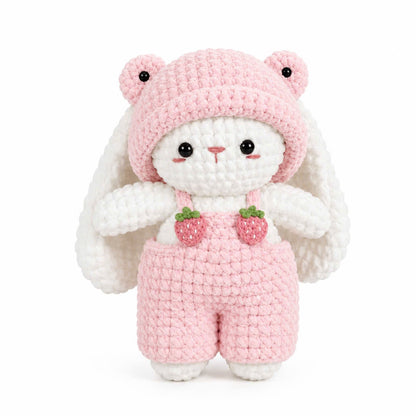 Personalized Crochet Bunny Plush Doll | Custom Name Bunny Stuffed Animal