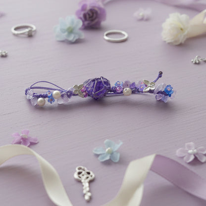 Heart Amethyst Bracelet – Raw Purple Stone