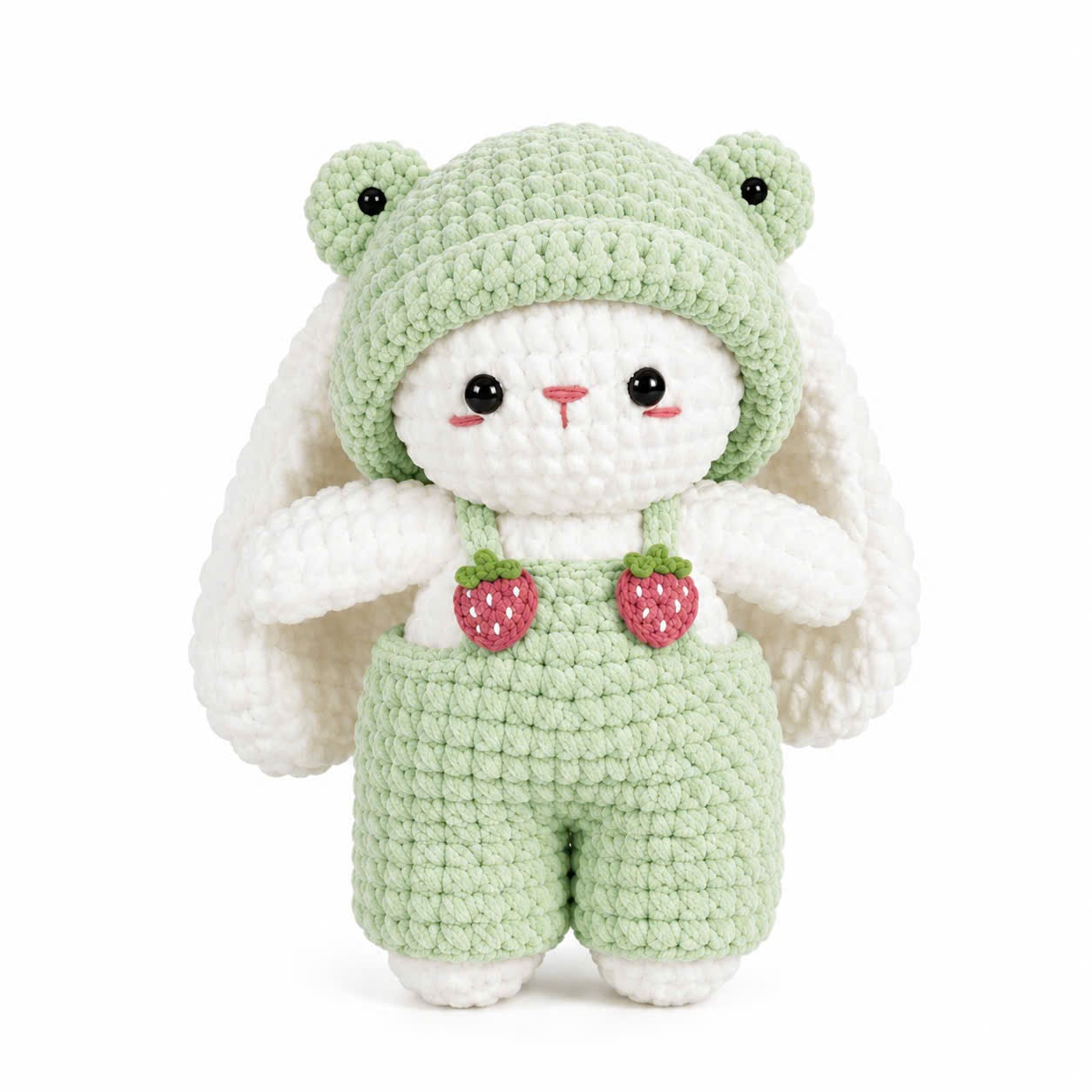 Personalized Crochet Bunny Plush Doll | Custom Name Bunny Stuffed Animal