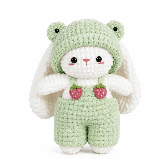 Personalized Crochet Bunny Plush Doll | Custom Name Bunny Stuffed Animal