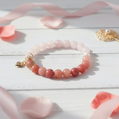 Sunstone - Rose Quartz Bracelet
