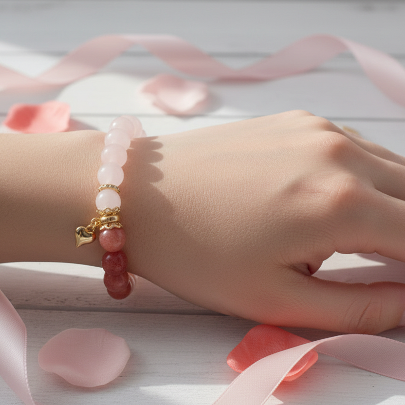 Sunstone - Rose Quartz Bracelet