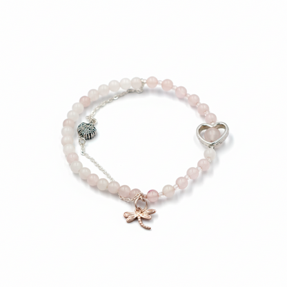 Rose Quartz - White Quartz Bracelet