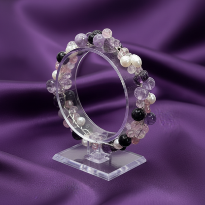 Bracelet Designed With Raw Quartz