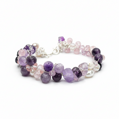 Bracelet Designed With Raw Quartz