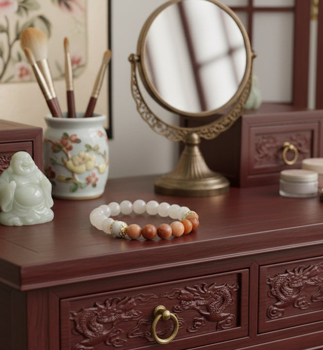 Rose Quartz & Aventurine Bracelet Bracelet for Love, Luck & Positive Energy