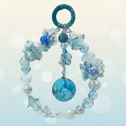 Blue Sky Dream Keychain | Handmade Phone Charm & Bag Accessory | Cute Blue Beaded Keyring | Dreamy Sky Gift for Her | Fairycore Aesthetic