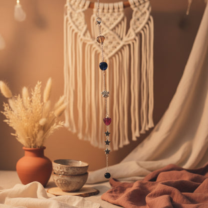 Boho Hair Clip Chain with Artificial Stones