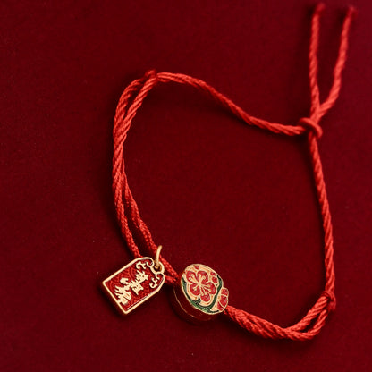 Lucky Red String Bracelet & Chalcedony Gemstone Bracelet Set – Handcrafted Harmony and Good Fortune