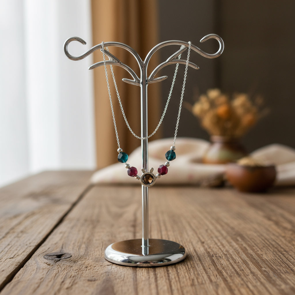 925 Silver Bunny Charm Necklace with Tiger’s Eye Gemstone | Cute Animal Pendant