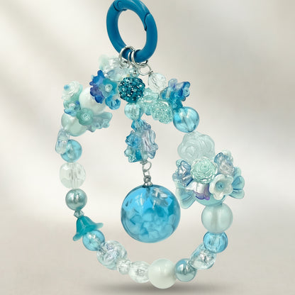 Blue Sky Dream Keychain | Handmade Phone Charm & Bag Accessory | Cute Blue Beaded Keyring | Dreamy Sky Gift for Her | Fairycore Aesthetic