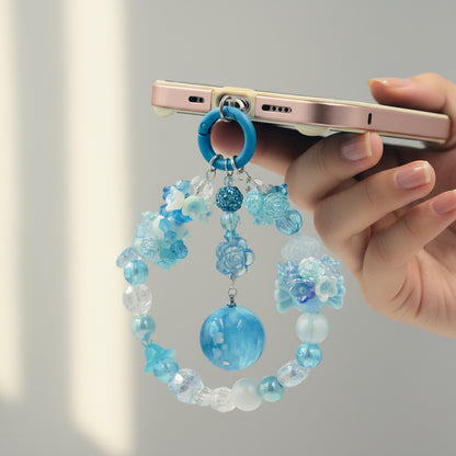 Blue Sky Dream Keychain | Handmade Phone Charm & Bag Accessory | Cute Blue Beaded Keyring | Dreamy Sky Gift for Her | Fairycore Aesthetic