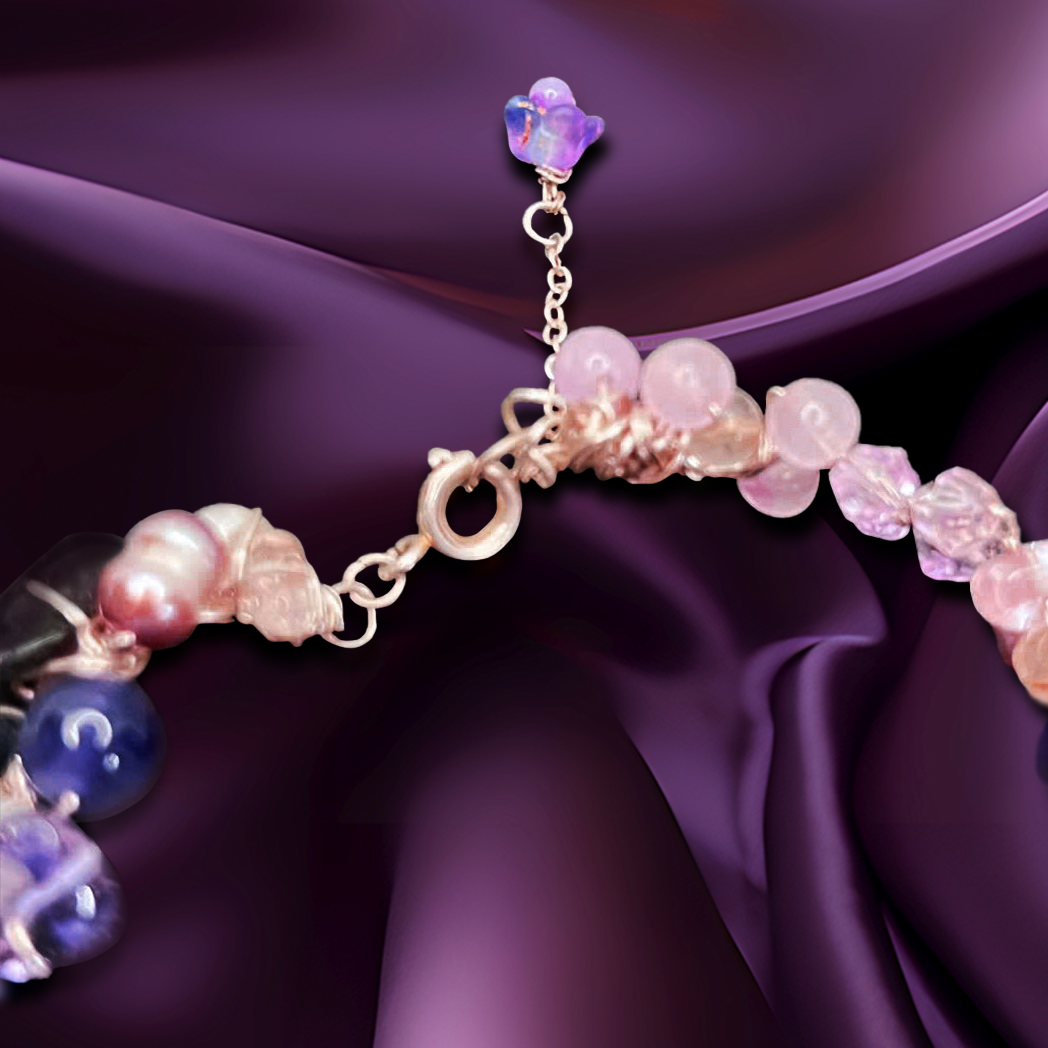 Bracelet Designed With Raw Quartz