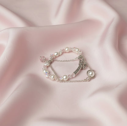 Tết 2026 Pastel Crystal & Pearl Horse Bracelet