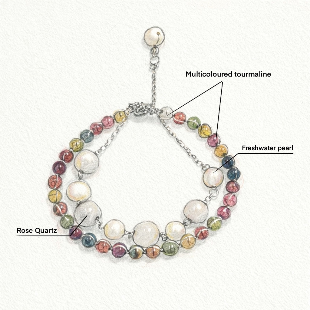 Multicolour Tourmaline Bracelet