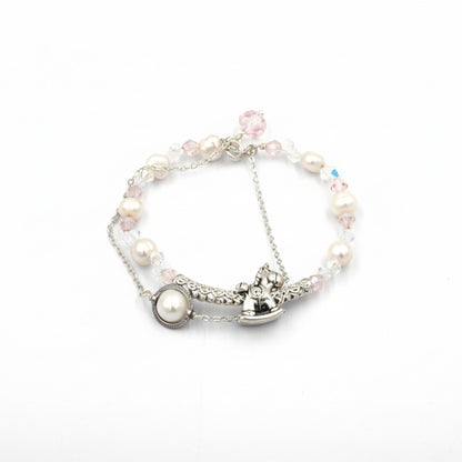 Tết 2026 Pastel Crystal & Pearl Horse Bracelet
