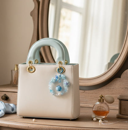 Blue Sky Dream Keychain | Handmade Phone Charm & Bag Accessory | Cute Blue Beaded Keyring | Dreamy Sky Gift for Her | Fairycore Aesthetic