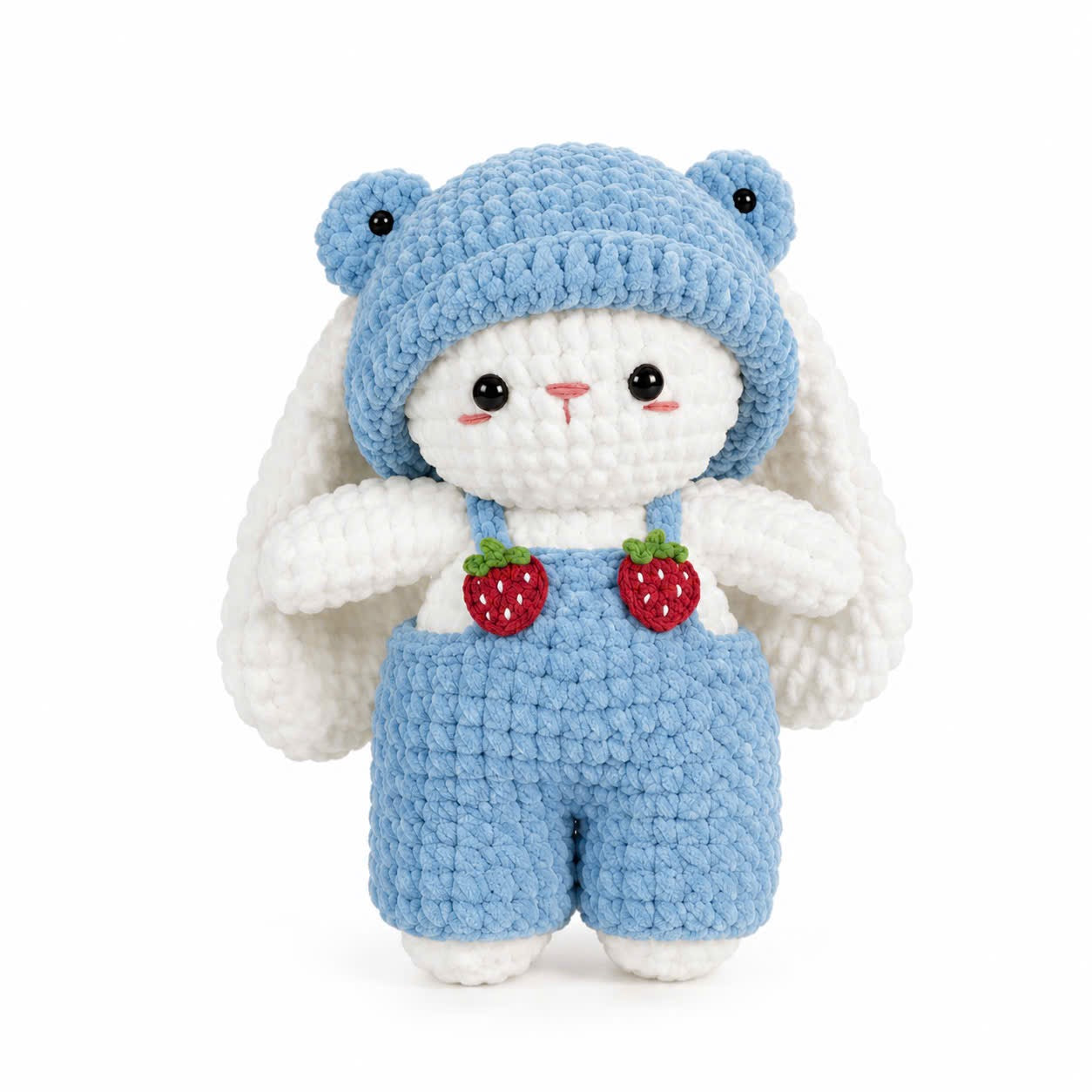 Personalized Crochet Bunny Plush Doll | Custom Name Bunny Stuffed Animal