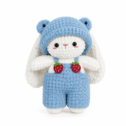 Personalized Crochet Bunny Plush Doll | Custom Name Bunny Stuffed Animal
