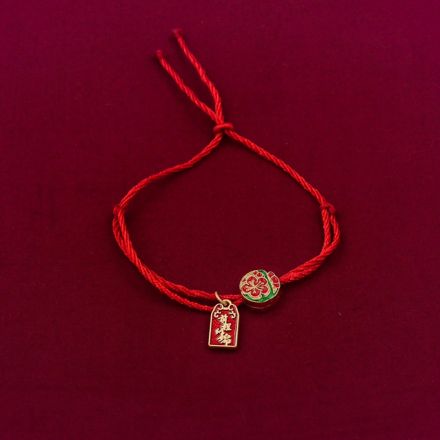 Lucky Red String Bracelet & Chalcedony Gemstone Bracelet Set – Handcrafted Harmony and Good Fortune