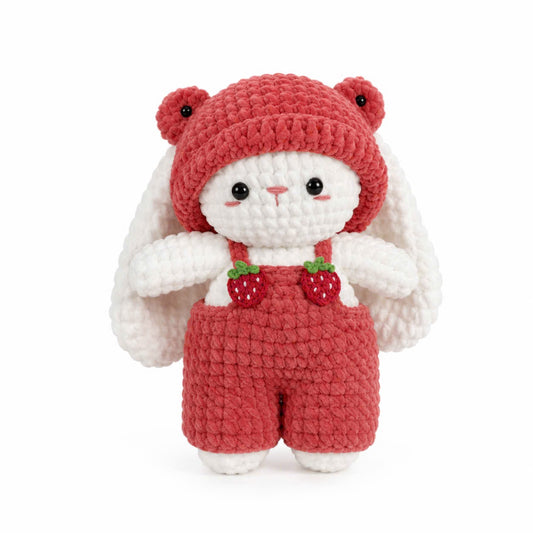 Personalized Crochet Bunny Plush Doll | Custom Name Bunny Stuffed Animal