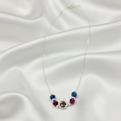 925 Silver Bunny Charm Necklace with Tiger’s Eye Gemstone | Cute Animal Pendant