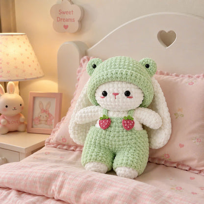 Personalized Crochet Bunny Plush Doll | Custom Name Bunny Stuffed Animal