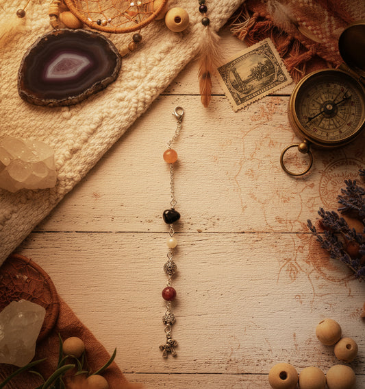 Boho Hair Clip Chain with Artificial Stones