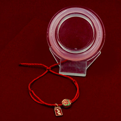 Lucky Red String Bracelet & Chalcedony Gemstone Bracelet Set – Handcrafted Harmony and Good Fortune