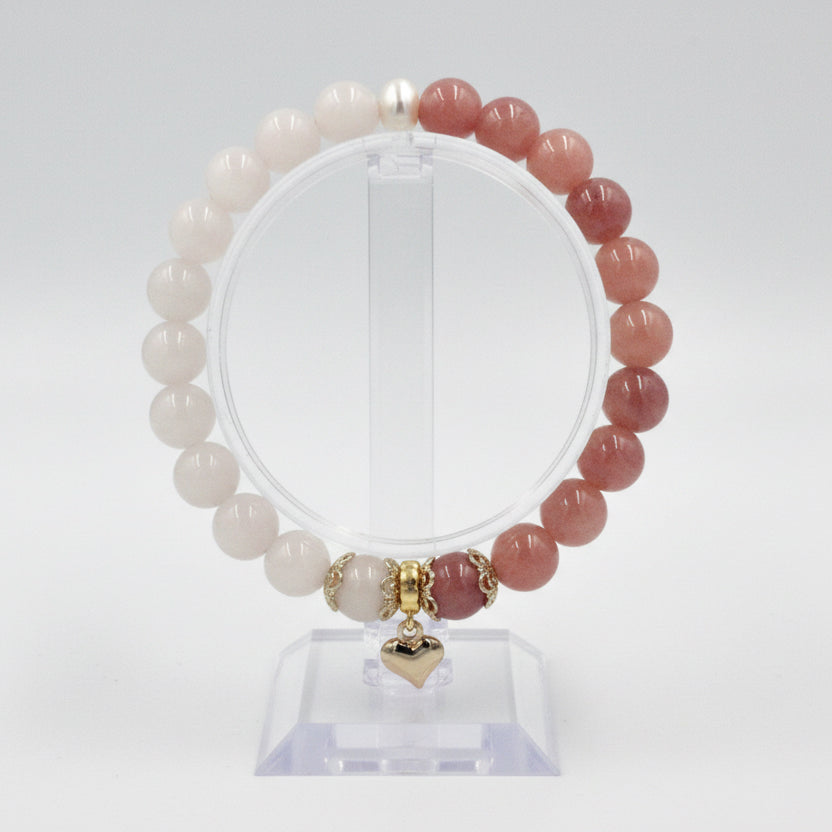 Sunstone - Rose Quartz Bracelet