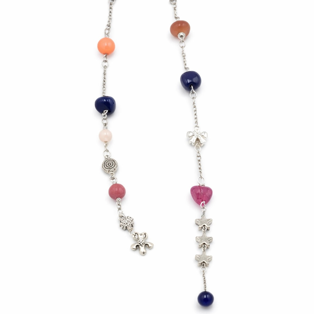 Boho Hair Clip Chain with Artificial Stones