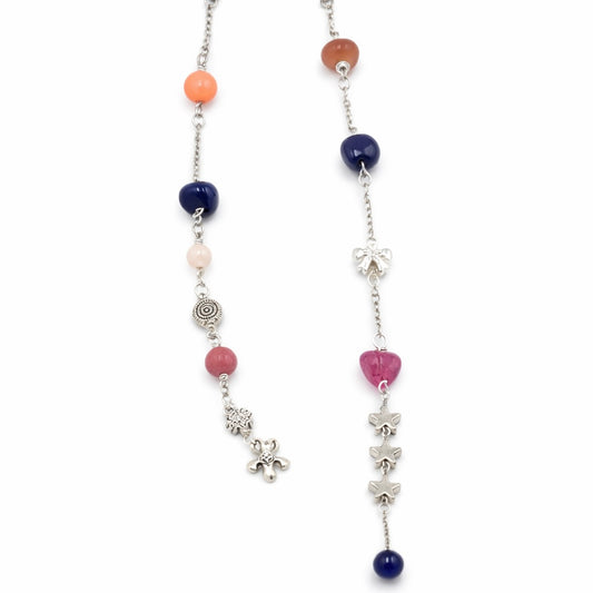 Boho Hair Clip Chain with Artificial Stones