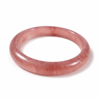 Natural Strawberry Quartz Bangle Bracelet