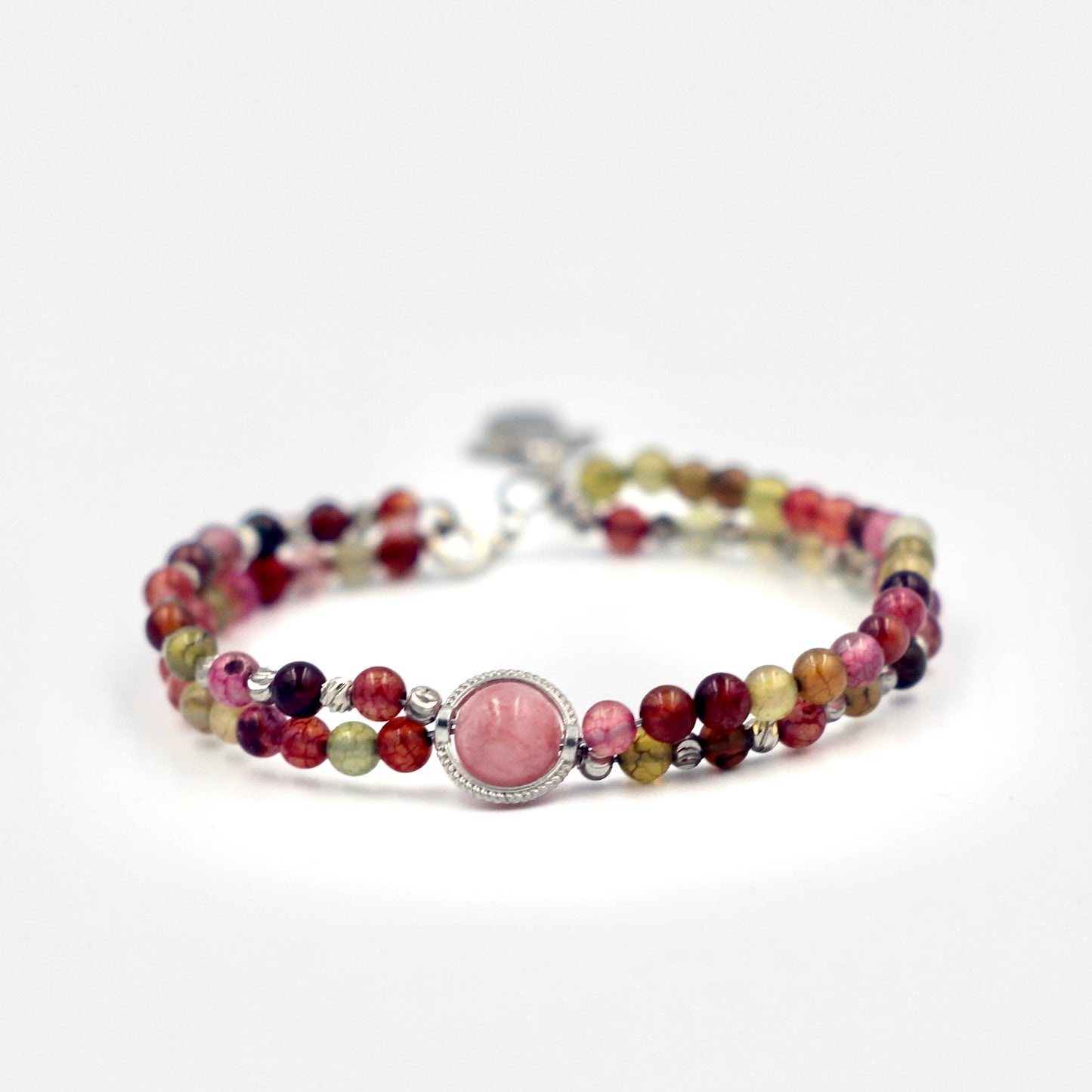 multi-color tourmaline bead bracelet