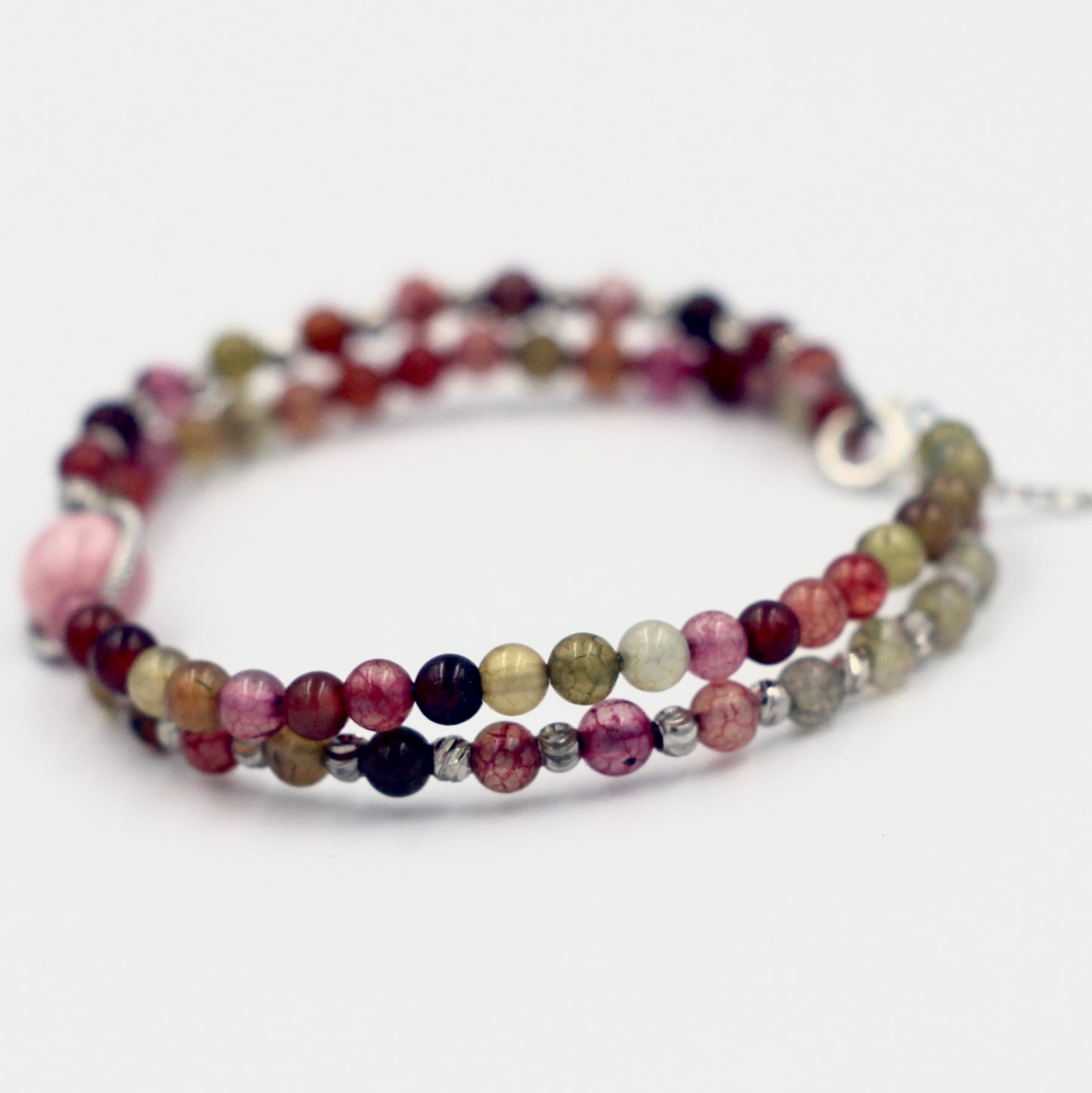 multi-color tourmaline bead bracelet