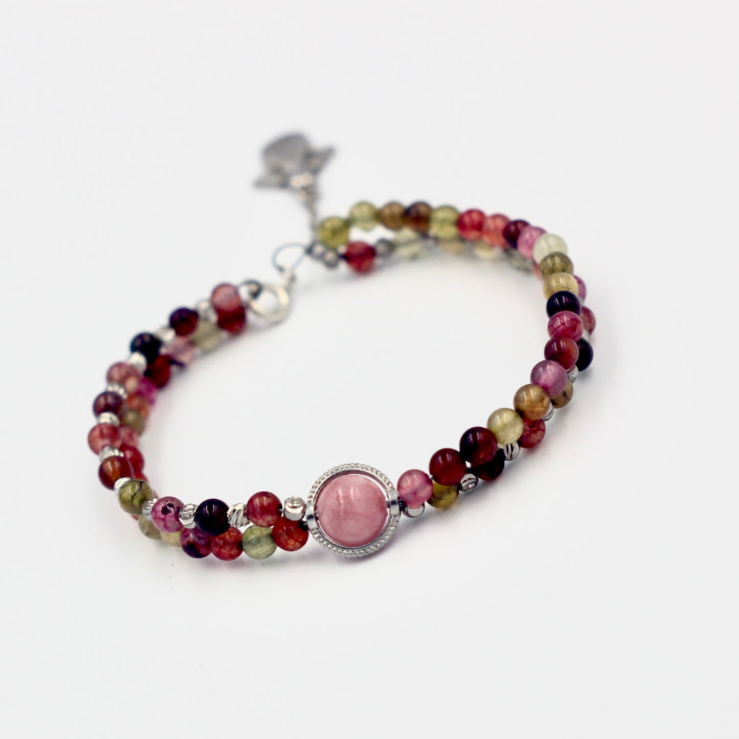multi-color tourmaline bead bracelet