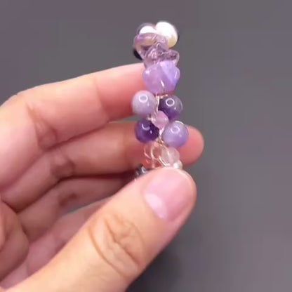 Bracelet Designed With Raw Quartz