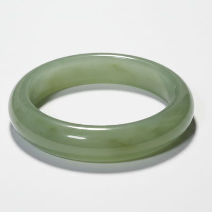 Rock-Embracing Jade Bracelet | Xiuyan Jade Bangle | Natural Green Jade Bangle Bracelet