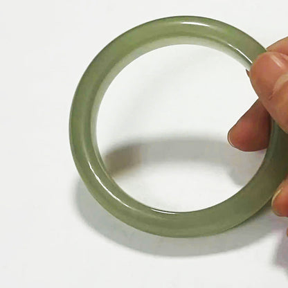 Rock-Embracing Jade Bracelet | Xiuyan Jade Bangle | Natural Green Jade Bangle Bracelet