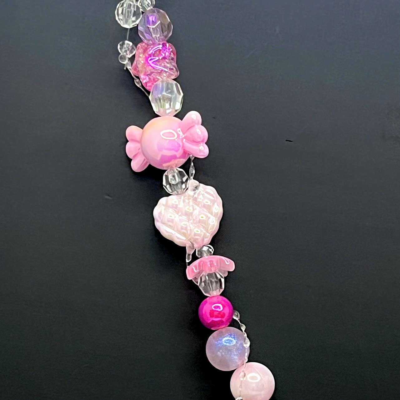 Sweet Pink Candy Keychain for handbag