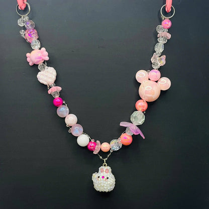 Sweet Pink Candy Keychain for handbag