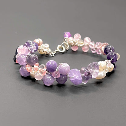 Bracelet Designed With Raw Quartz