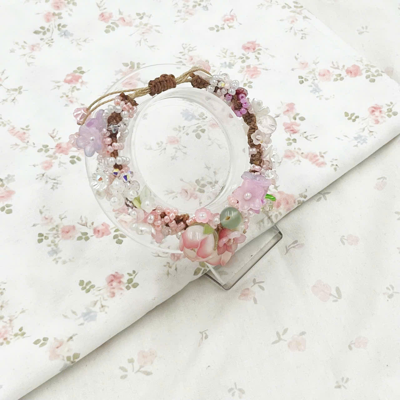 Flower Macrame Bracelet, Kawaii Bracelet