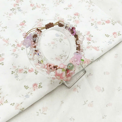 Flower Macrame Bracelet, Kawaii Bracelet