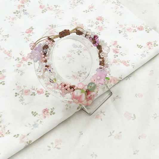 Flower Macrame Bracelet, Kawaii Bracelet