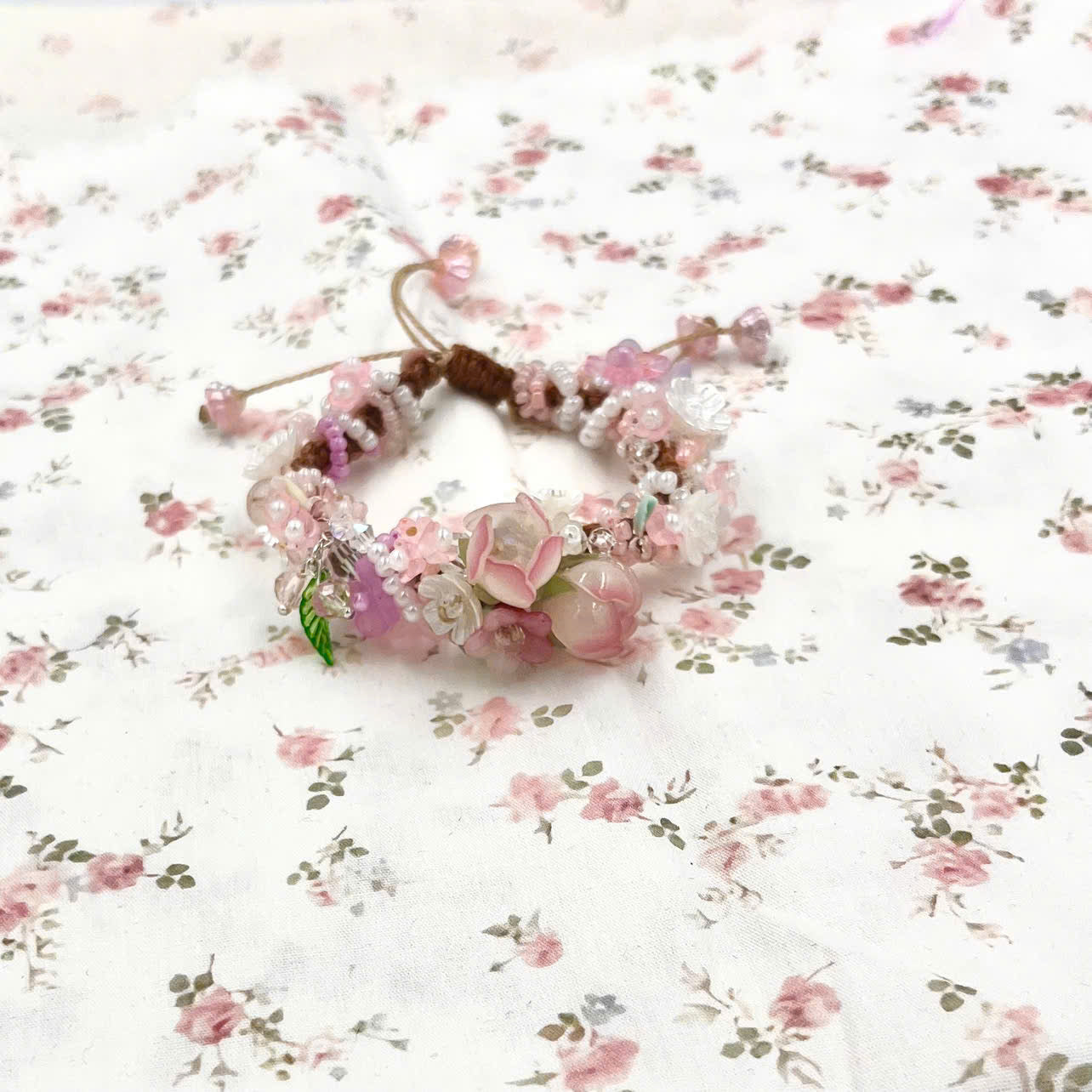 Flower Macrame Bracelet, Kawaii Bracelet