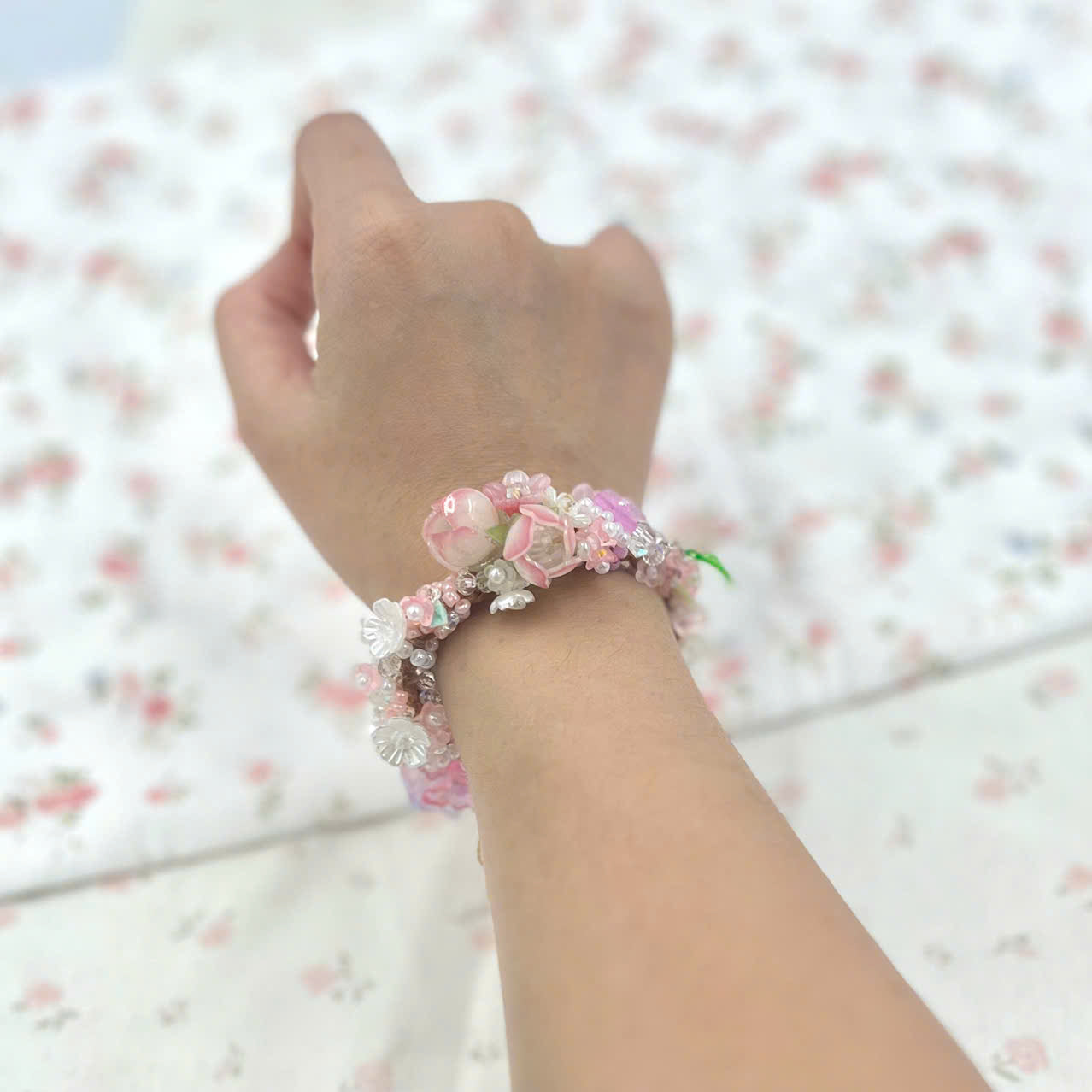 Flower Macrame Bracelet, Kawaii Bracelet